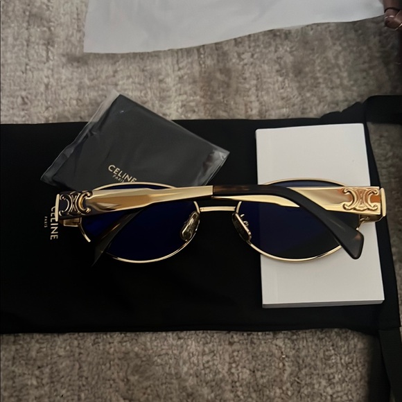 Celine Sunglasses Gold CL4023 5U - Picture 6 of 7